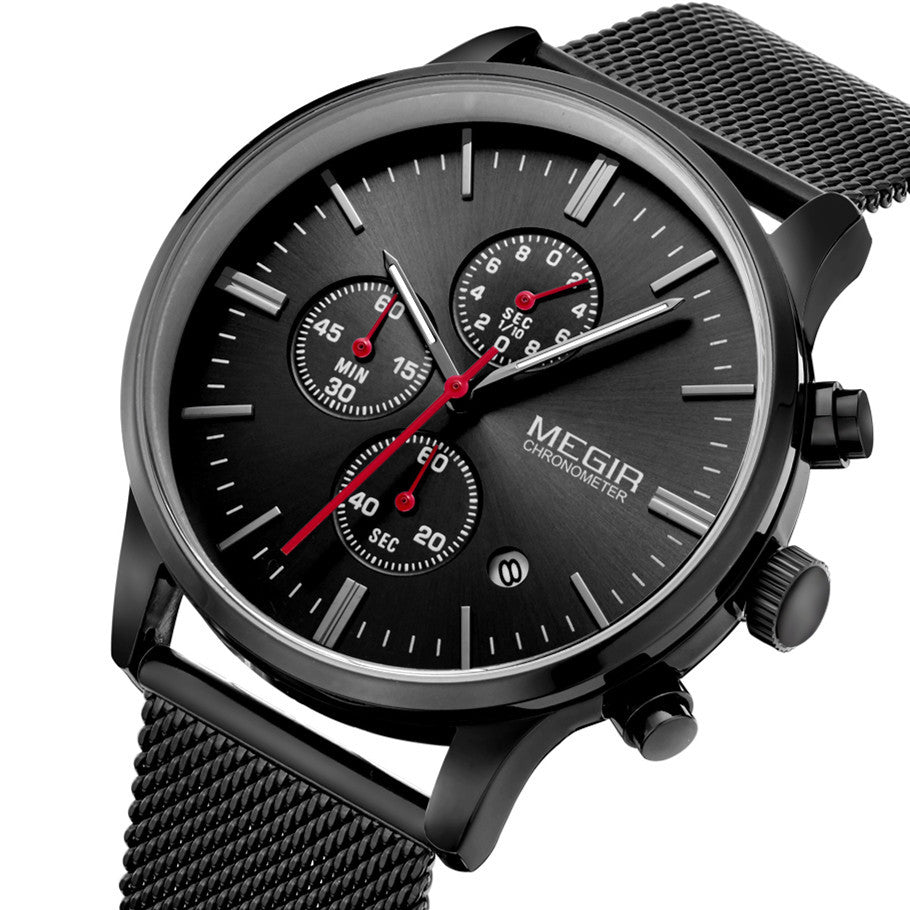 MEGIR Men's Quartz Watch Top Brand Luxury Wristwatch Waterproof Business Clock Date Wrist Watch Chronograph reloj hombre 2011