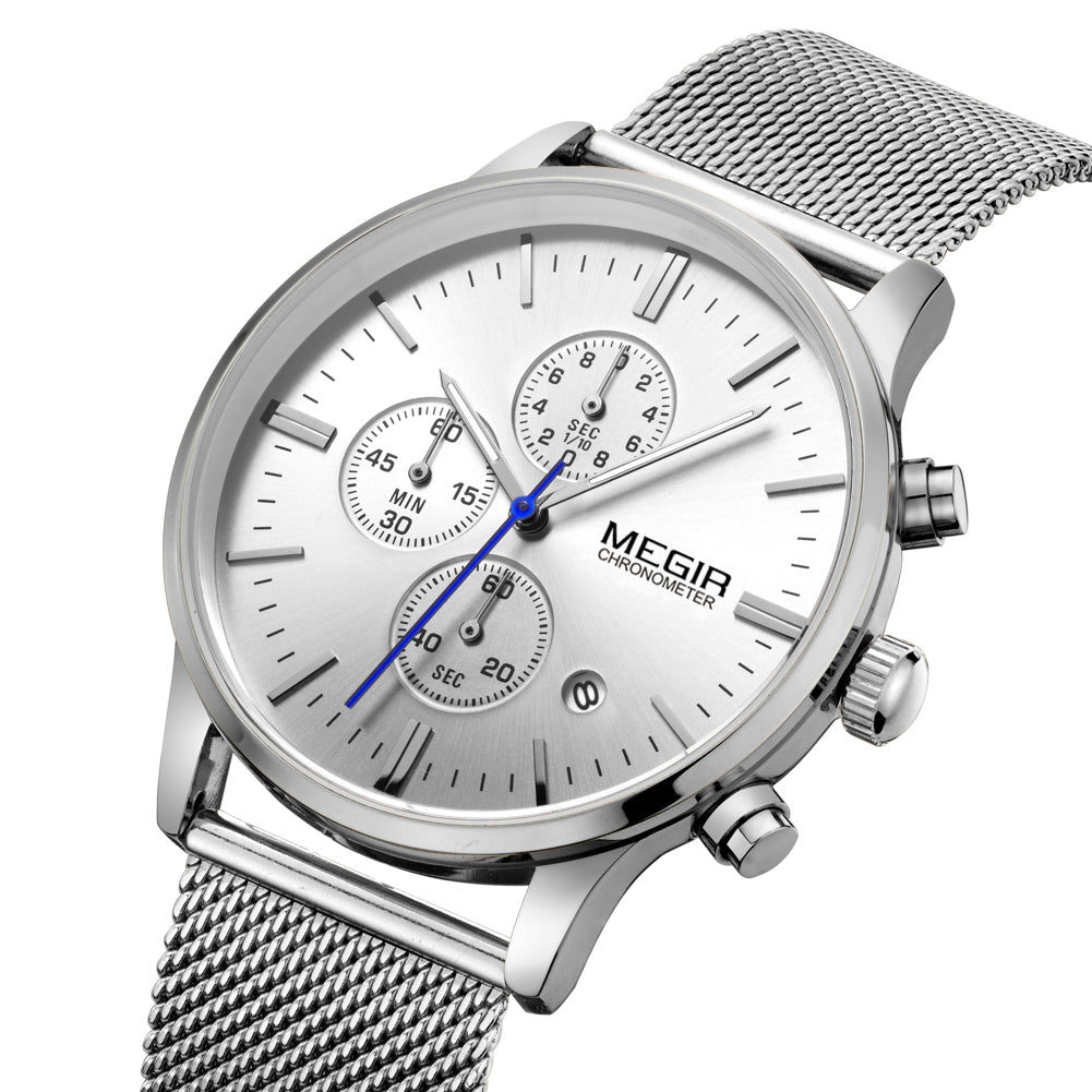 MEGIR Men's Quartz Watch Top Brand Luxury Wristwatch Waterproof Business Clock Date Wrist Watch Chronograph reloj hombre 2011