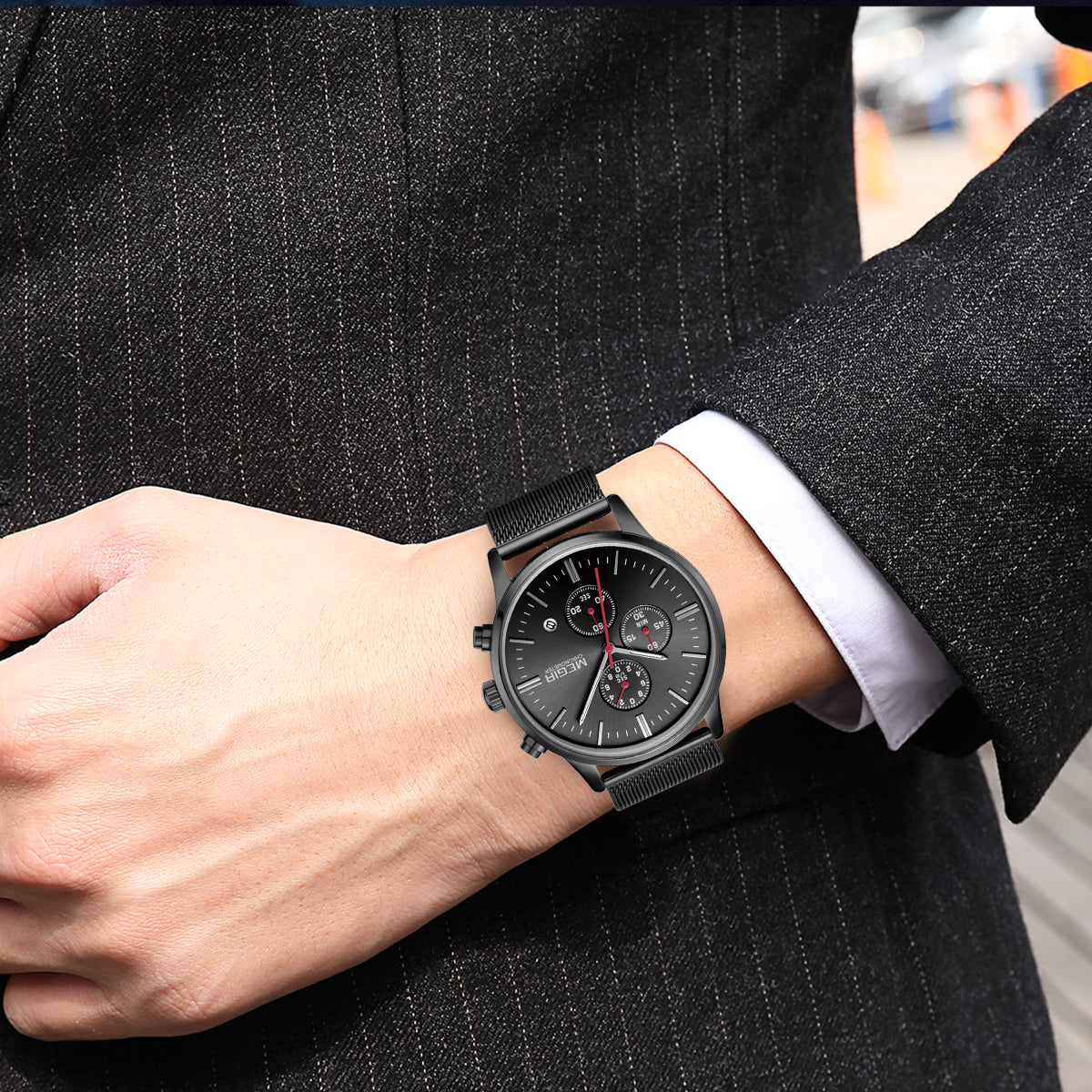 MEGIR Men's Quartz Watch Top Brand Luxury Wristwatch Waterproof Business Clock Date Wrist Watch Chronograph reloj hombre 2011