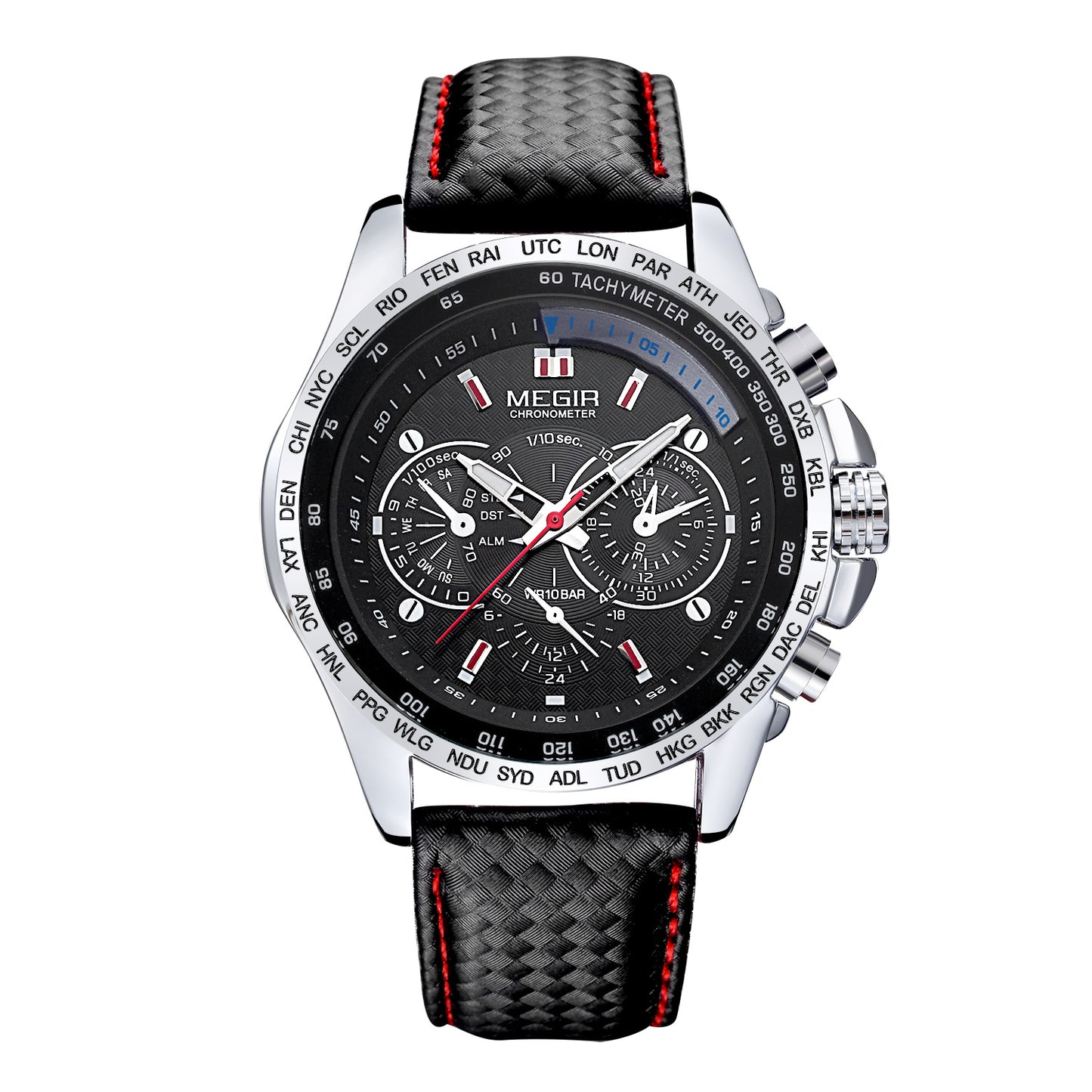 MEGIR Men's Original Sport Watches Leather Strap Quartz Military Waterproof Wristwatch Male Clock Reloj Hombre