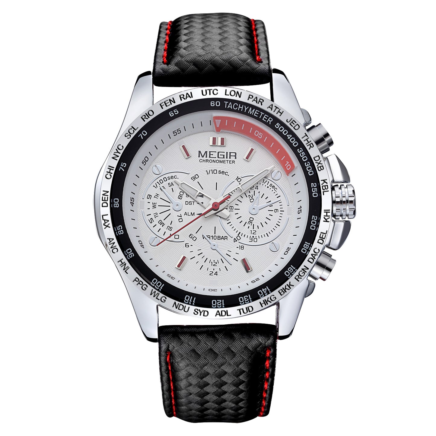 MEGIR Men's Original Sport Watches Leather Strap Quartz Military Waterproof Wristwatch Male Clock Reloj Hombre