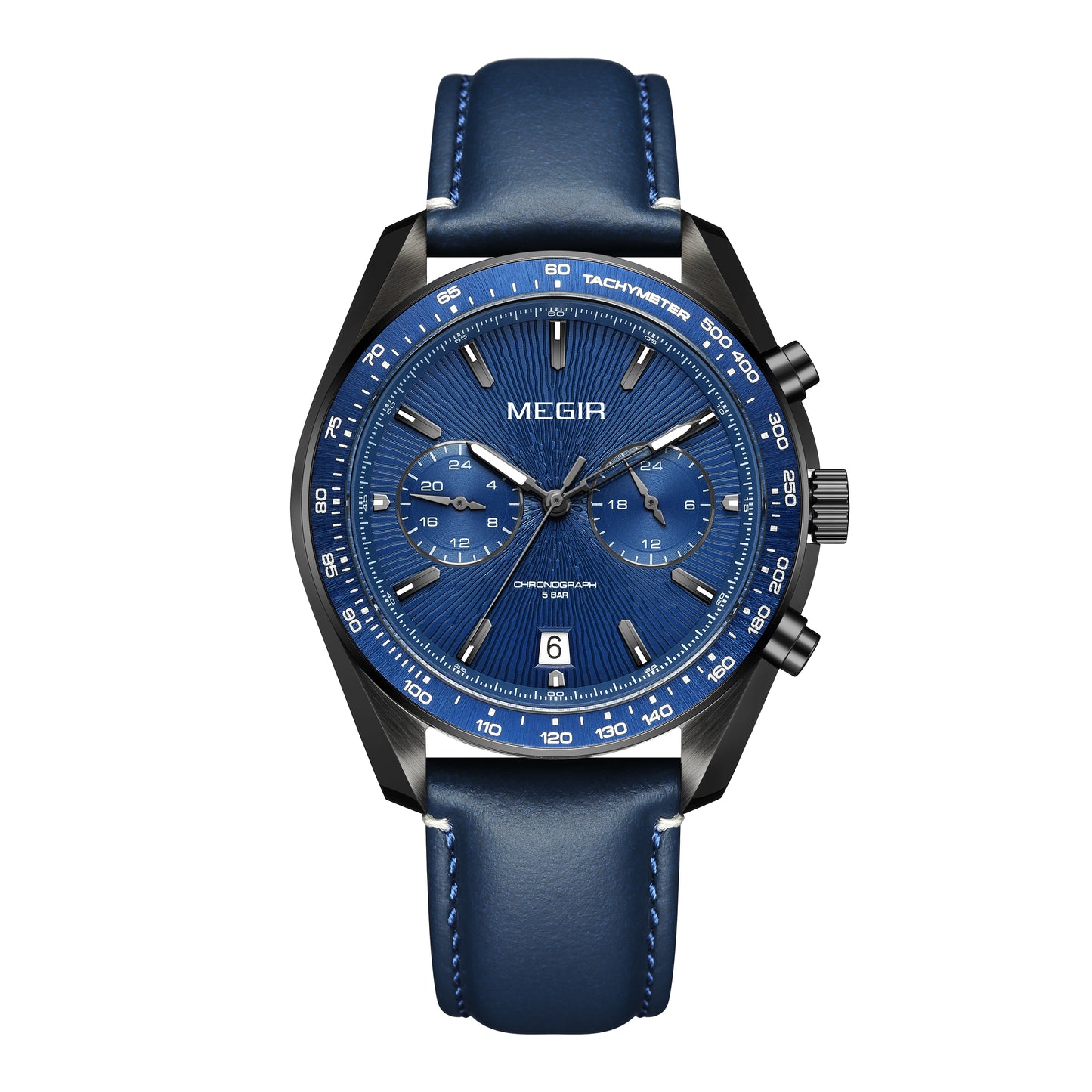 MEGIR Fashion Quartz Watch for Men Top Brand Luxury Sport Military Wristwatch Leather Strap Date Casual Clock Reloj Hombre 8407