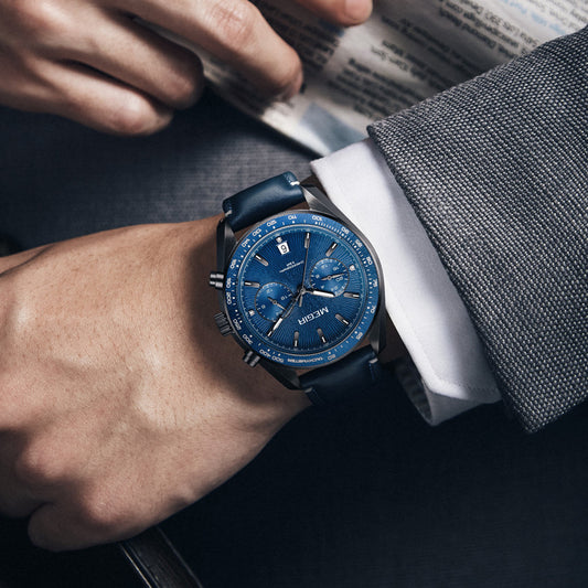 MEGIR Fashion Quartz Watch for Men Top Brand Luxury Sport Military Wristwatch Leather Strap Date Casual Clock Reloj Hombre 8407
