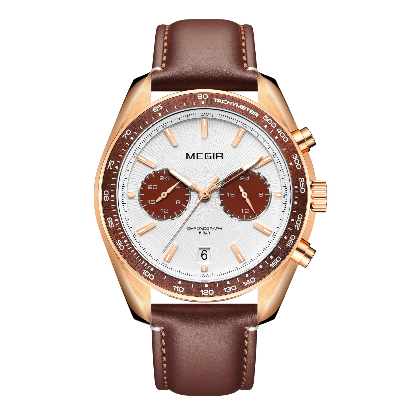 MEGIR Fashion Quartz Watch for Men Top Brand Luxury Sport Military Wristwatch Leather Strap Date Casual Clock Reloj Hombre 8407