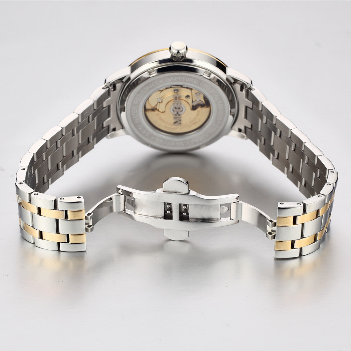MEGIR Automatic Mechanical Watch Men Stainless Steel Watches Top Brand Luxury Business Wristwatch Male Clock Relogio Masculino