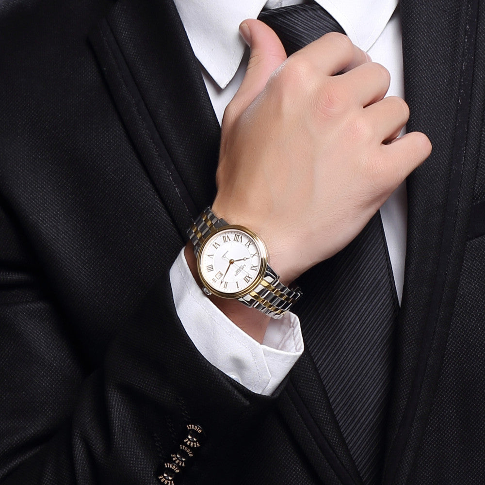 MEGIR Automatic Mechanical Watch Men Stainless Steel Watches Top Brand Luxury Business Wristwatch Male Clock Relogio Masculino