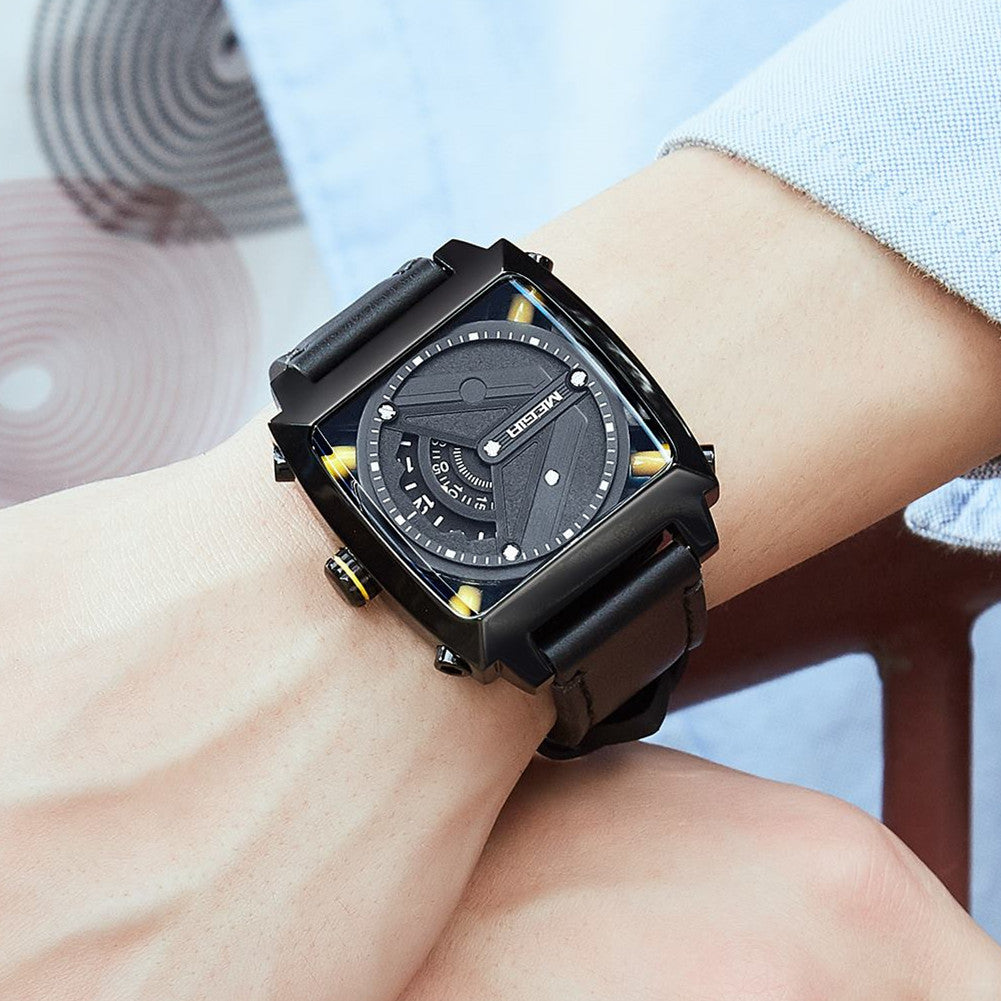 MEGIR Watches for Men Leather Strap Automatic Mechanical Watch Waterproof Business Casual Wristwatch Date Clock Montre Homme