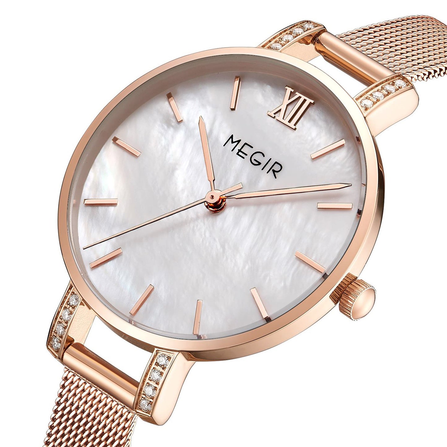 MEGIR Fashion Quartz Women Bracelet Watches Luxury Casual Ladies Dress Clock Female Steel Mesh Band Wristwatch Relogio Feminino