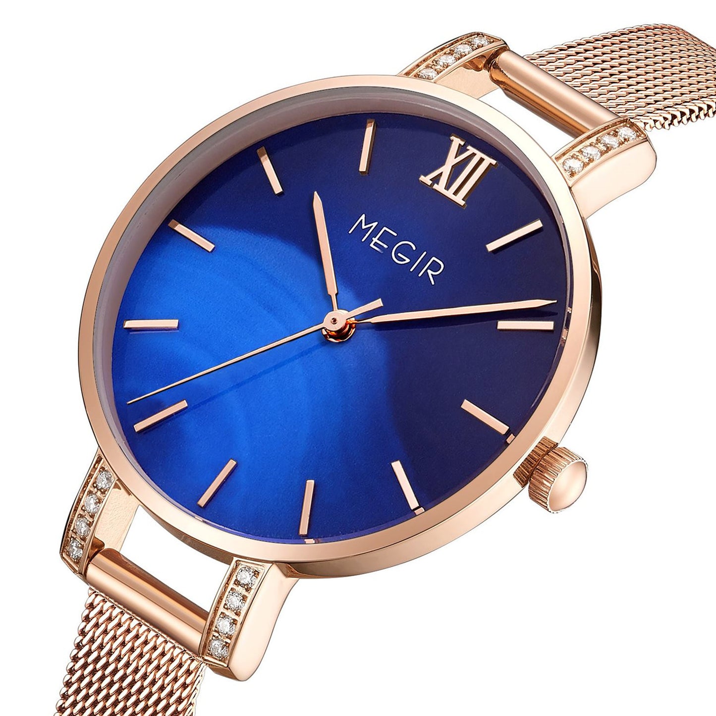 MEGIR Fashion Quartz Women Bracelet Watches Luxury Casual Ladies Dress Clock Female Steel Mesh Band Wristwatch Relogio Feminino