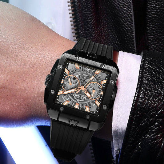 MEGIR Watch for Men Luxury Sport Quartz Wristwatch with Silicone Band Luminous Hands Date Male Chronograph Clock Reloj Hombre