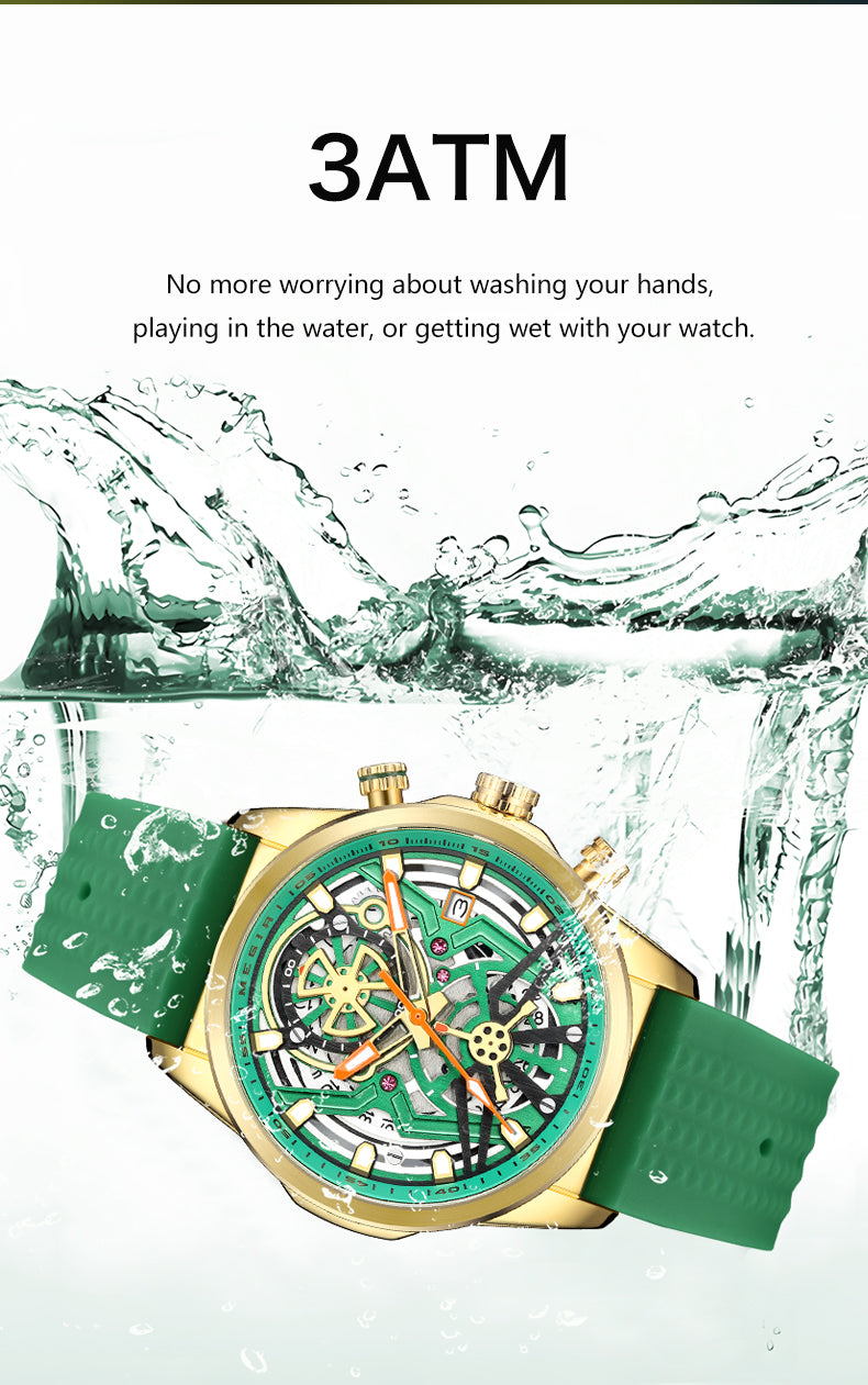 MEGIR Sports Watches Brand Luxury Wrist Watch Clock for Men Silicone Strap Luminous Quartz Big Dial Wristwatch Relogio Masculino
