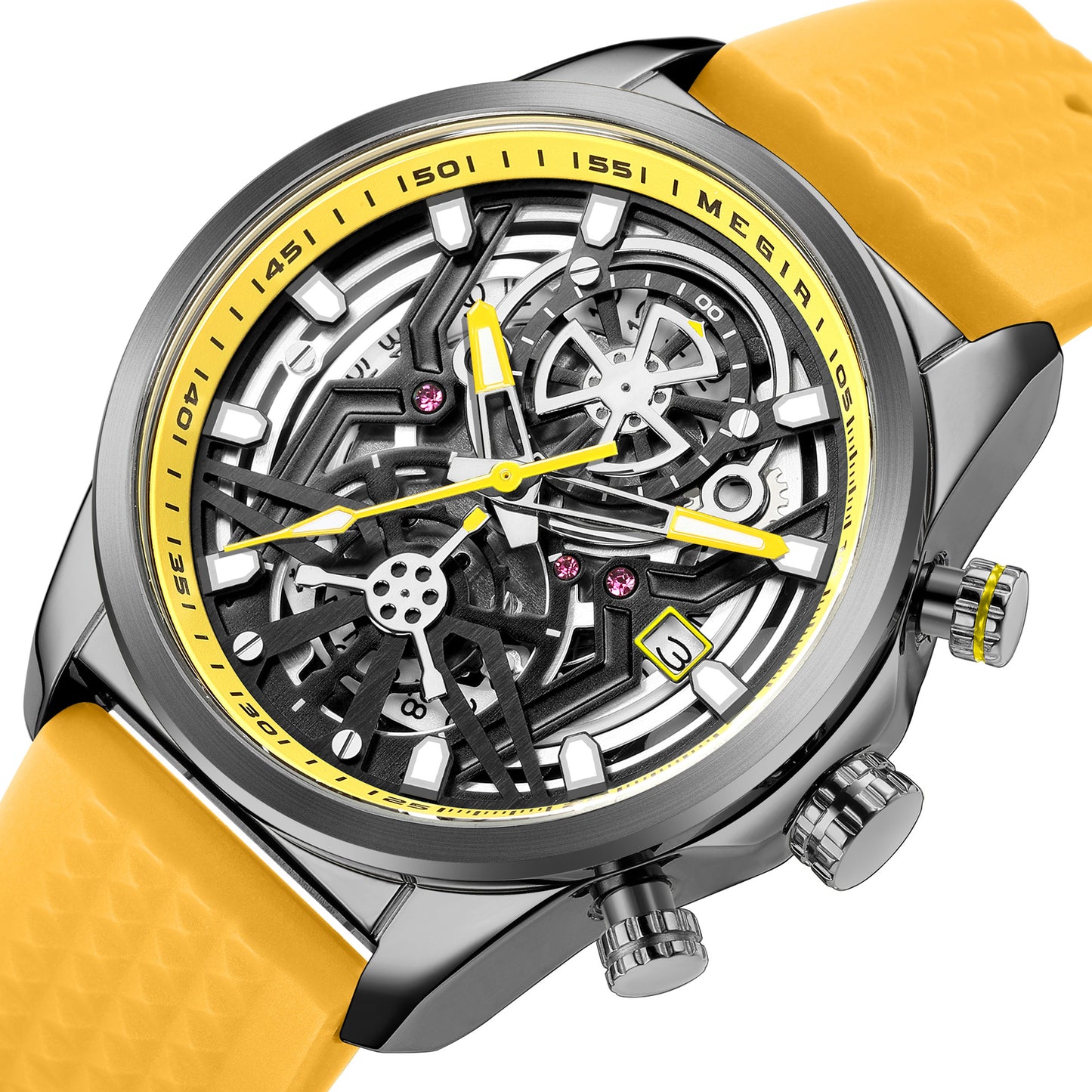 MEGIR Sports Watches Brand Luxury Wrist Watch Clock for Men Silicone Strap Luminous Quartz Big Dial Wristwatch Relogio Masculino