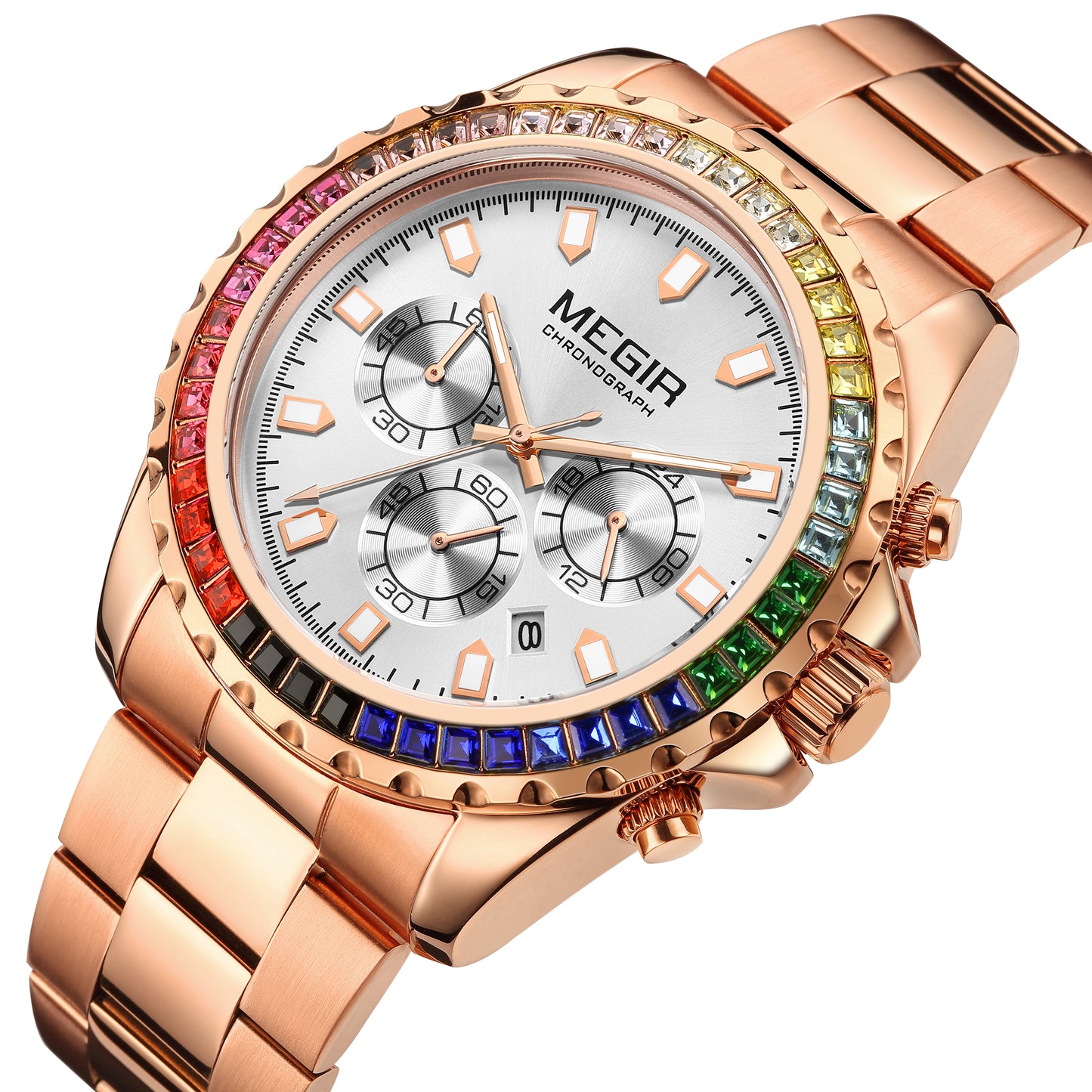 MEGIR Men Watches Brand Luxury Military Wristwatch Waterproof Steel Strap Quartz Chronograph Date Clock Male Relogio Masculino