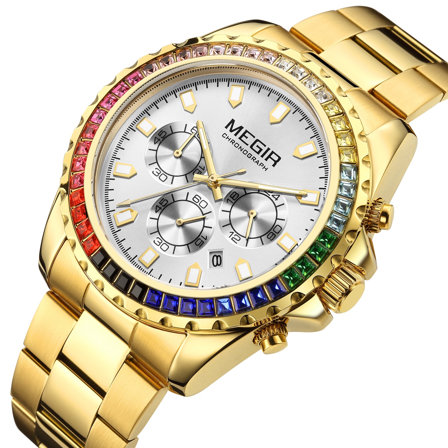 MEGIR Men Watches Brand Luxury Military Wristwatch Waterproof Steel Strap Quartz Chronograph Date Clock Male Relogio Masculino