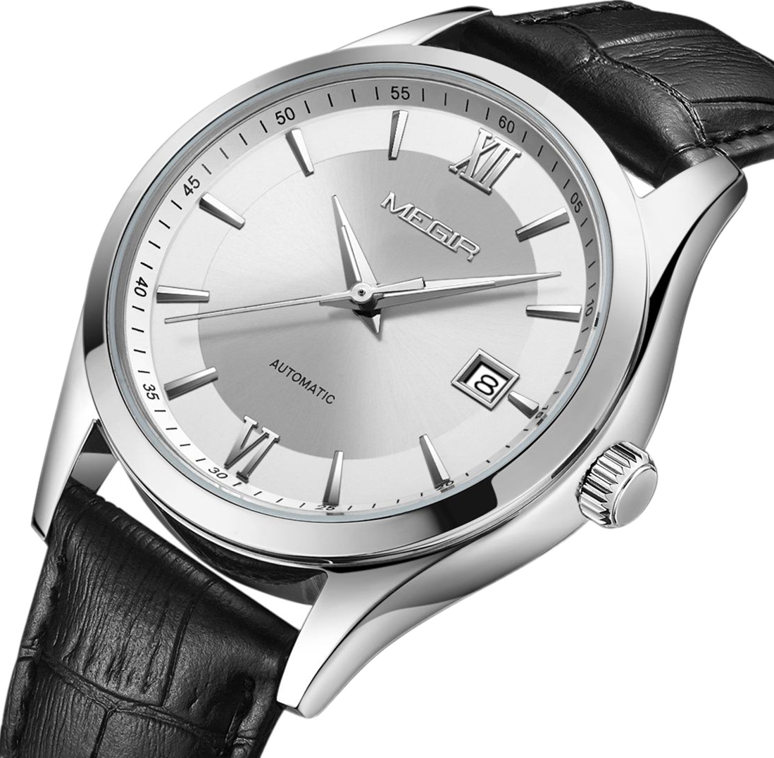 MEGIR Original Brand Men's Watches Automatic Mechanical Watch 5Bar Waterproof Leather Luxury Wristwatch Clock Relogio Masculino
