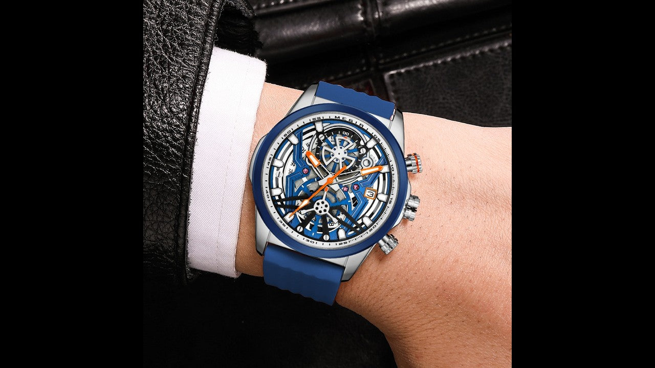MEGIR Sports Watches Brand Luxury Wrist Watch Clock for Men Silicone Strap Luminous Quartz Big Dial Wristwatch Relogio Masculino
