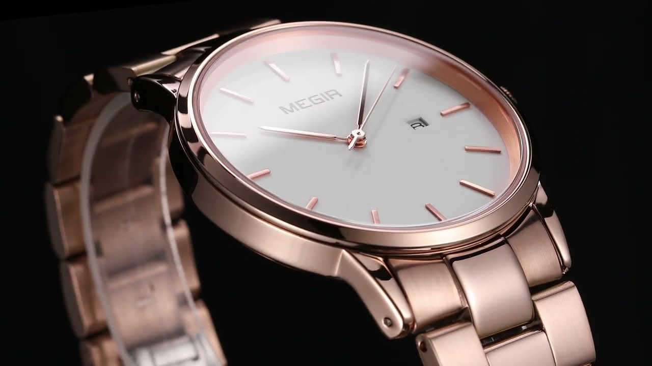 MEGIR Quartz Watch for Men Top Brand Luxury Steel Band Wristwatches Business Casual Date Clock Waterproof Relogio Masculino