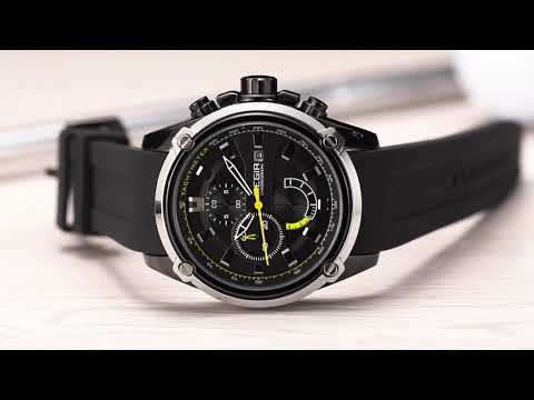 MEGIR Reloj Hombre Original Luxury Chronograph Men Sport Silicone Date Quartz Watches Waterproof Wristwatch Relogio Masculino