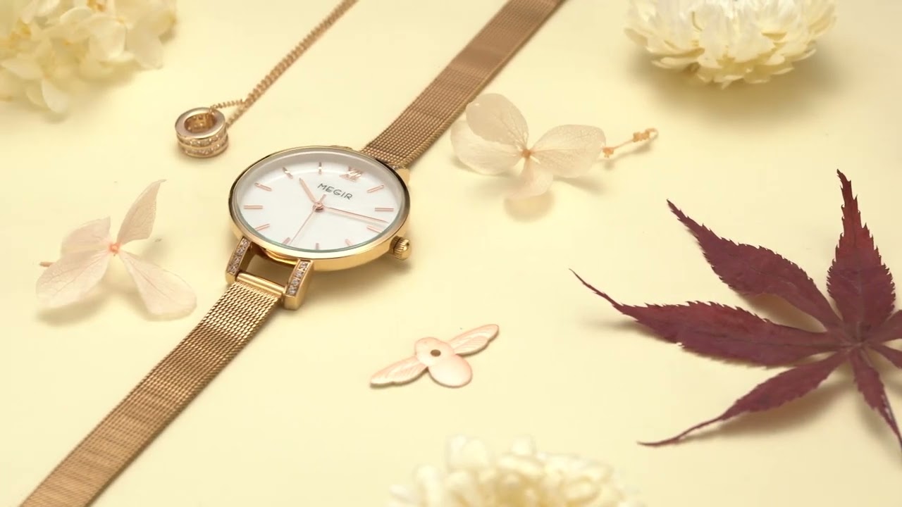 MEGIR Fashion Quartz Women Bracelet Watches Luxury Casual Ladies Dress Clock Female Steel Mesh Band Wristwatch Relogio Feminino