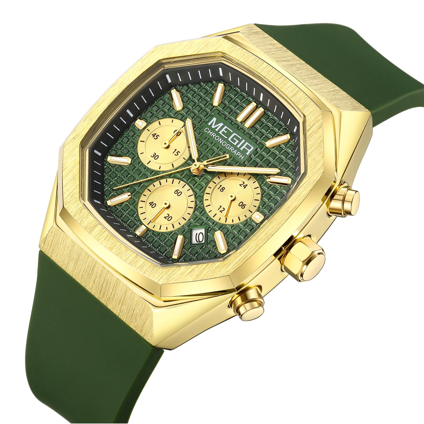 MEGIR Fashion Sport Military Watches for Men Top Luxury Quartz Wristwatch Silicone Strap Waterproof Date Clock Reloj Hombre 2215