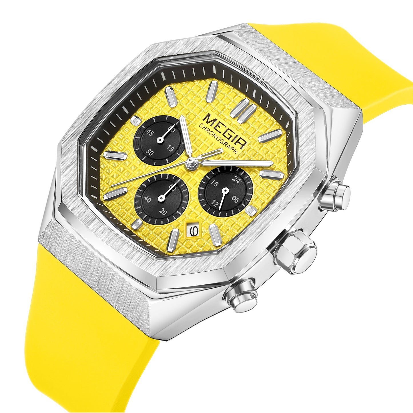 MEGIR Fashion Sport Military Watches for Men Top Luxury Quartz Wristwatch Silicone Strap Waterproof Date Clock Reloj Hombre 2215