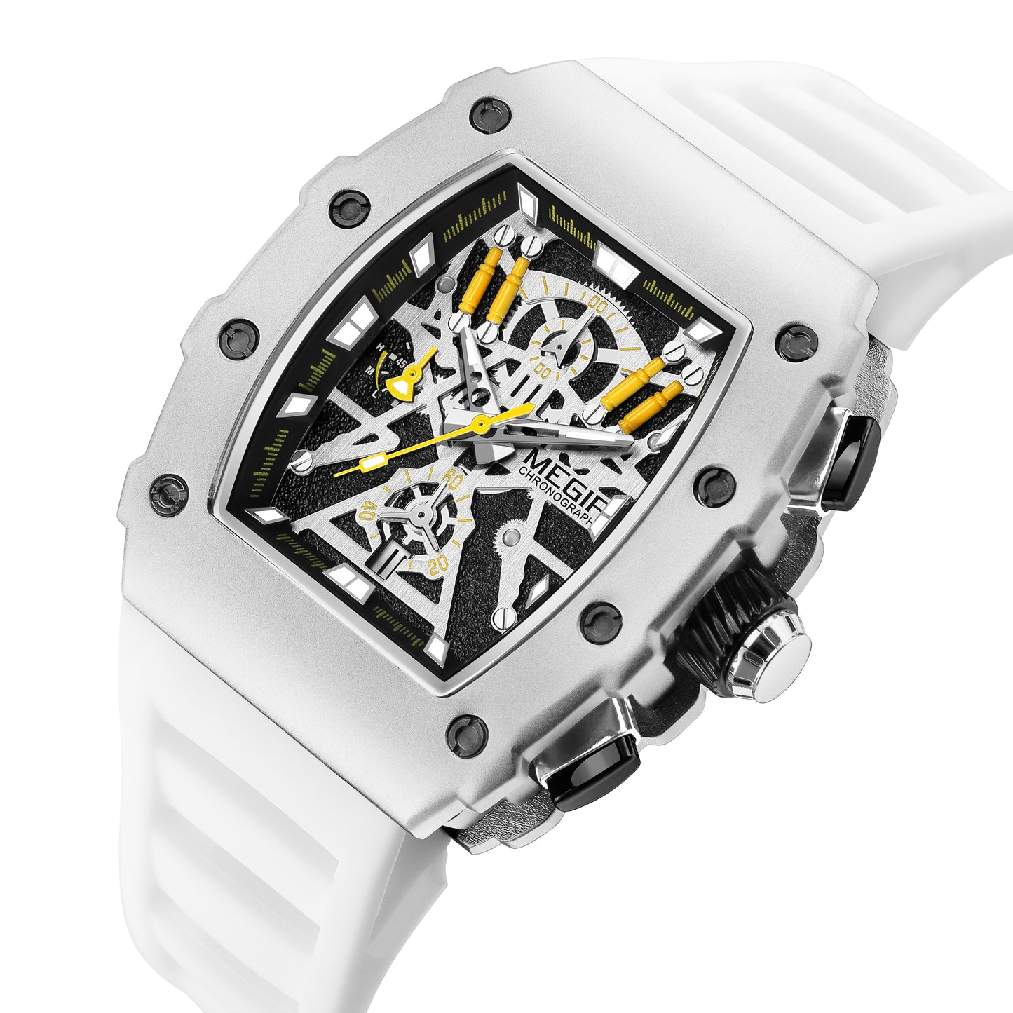 MEGIR Luxury Outdoor Sport Wristwatch for Mens Silicone Waterproof Watches Quartz Wrist Watch Male Clock Military Watch 2218