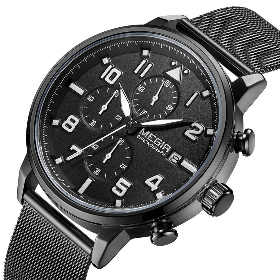 MEGIR Luxury Watches for Mens Casual Business Quartz Wrist Watch Calendar Date Man Clock Chronograph Relogio Masculino 2157