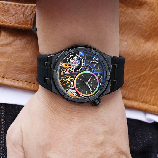 MEGIR Luxury Brand Men Watch Waterproof Quartz Sport Wristwatch Luminous Hands Hollow Casual Silicone Clock Relogio Masculino