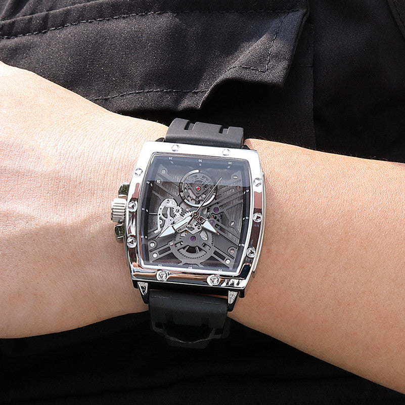 RUIMAS Luxury Fashion Men Sports Quartz Wrist Watches Waterproof Luminous Large Dial Casual Wristwatch Silicone Montre Homme