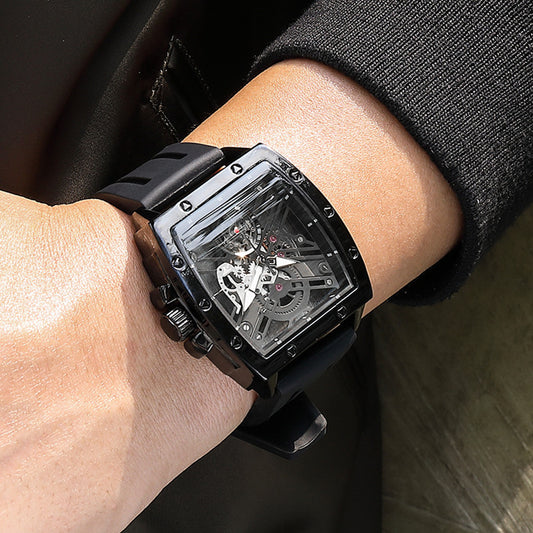 RUIMAS Luxury Fashion Men Sports Quartz Wrist Watches Waterproof Luminous Large Dial Casual Wristwatch Silicone Montre Homme