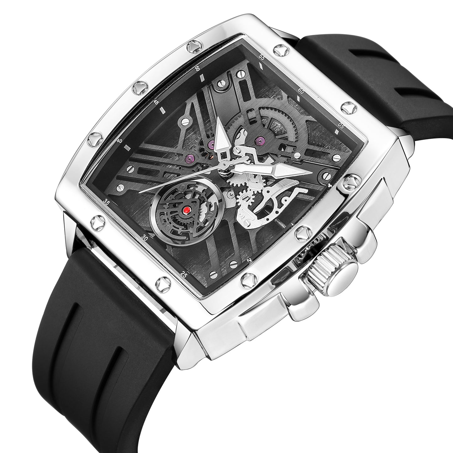 RUIMAS Luxury Fashion Men Sports Quartz Wrist Watches Waterproof Luminous Large Dial Casual Wristwatch Silicone Montre Homme