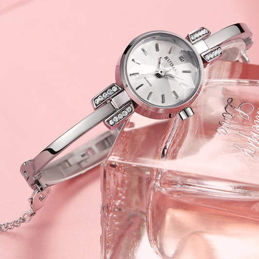 RUIMAS Fashion Women Watches Diamond Ladies Quartz Wristwatches Simple Luxury Steel Bracelets Dress Clock Reloj Mujer 313