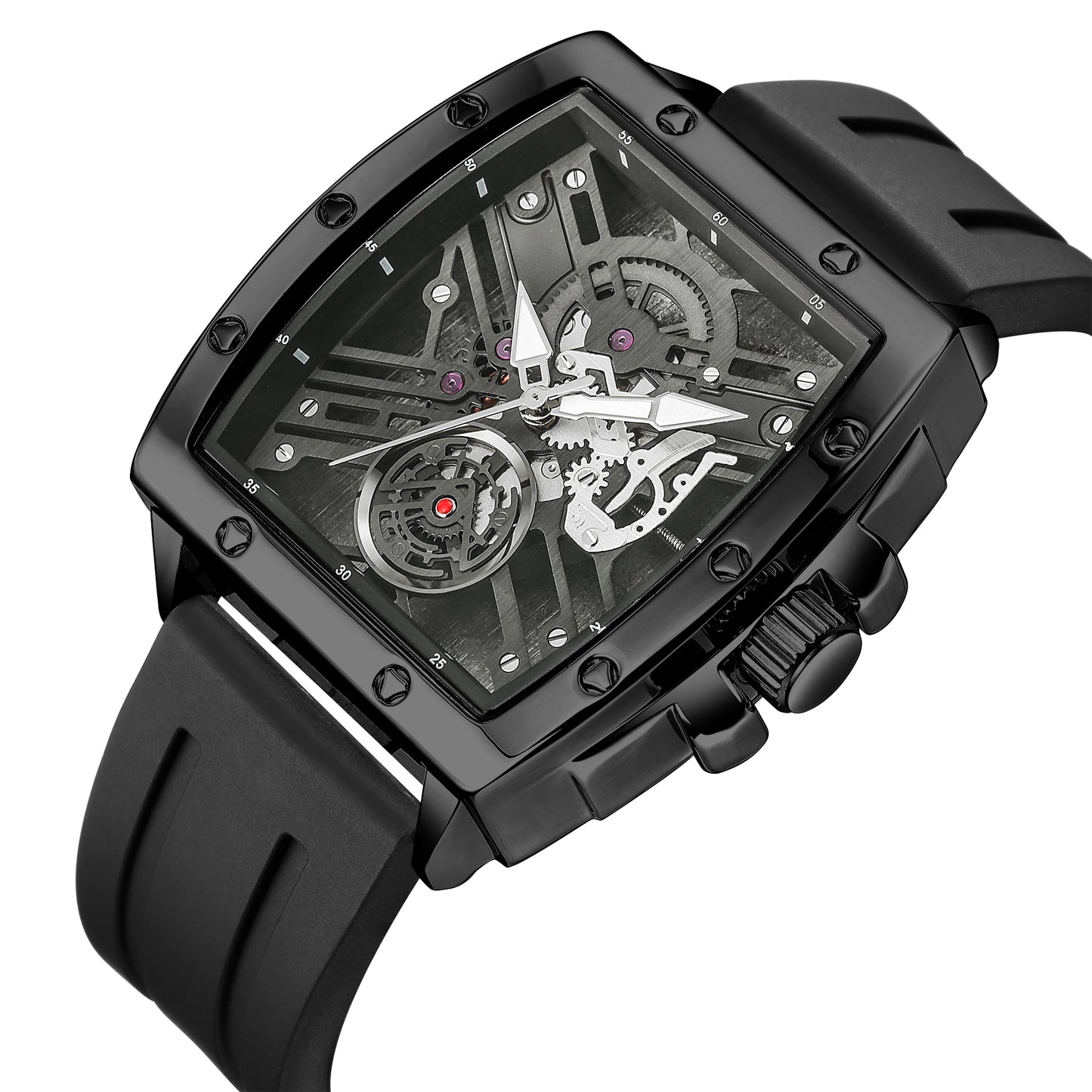 RUIMAS Luxury Fashion Men Sports Quartz Wrist Watches Waterproof Luminous Large Dial Casual Wristwatch Silicone Montre Homme