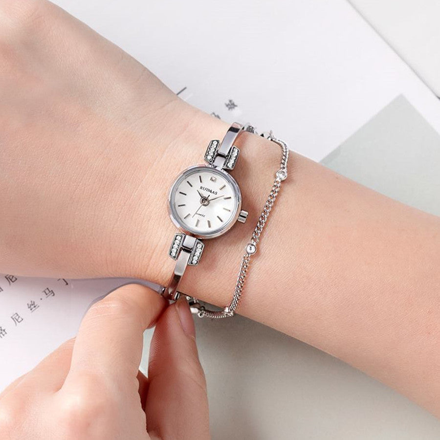 RUIMAS Fashion Women Watches Diamond Ladies Quartz Wristwatches Simple Luxury Steel Bracelets Dress Clock Reloj Mujer 313