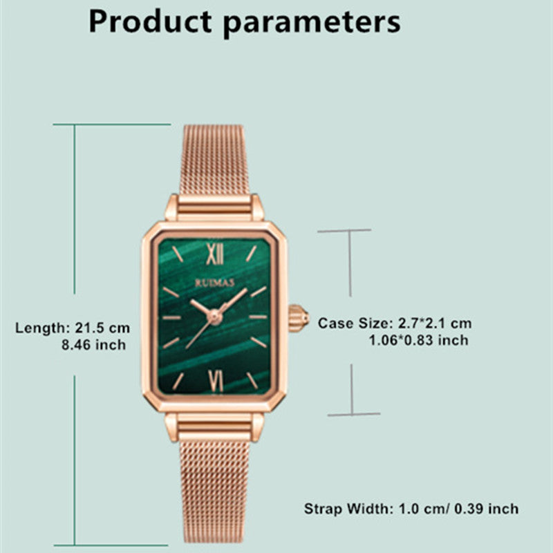 RUIMAS Luxury Ladies Watch Steel Strap Women Bracelet Clocks Leather Band Famale Wristwatch Dress Watches Reloj Mujer 329