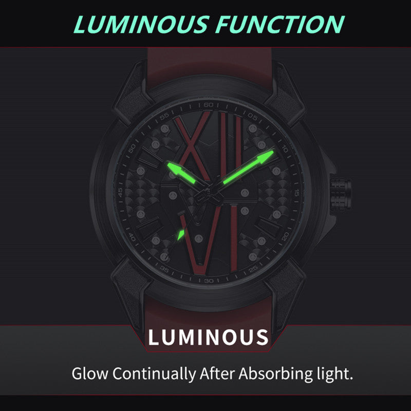 RUIMAS Men Sport Watches Top Brand Quartz Watch Waterproof Wristwatch Silicone Strap Clock Chronograph Relogio Masculino 332