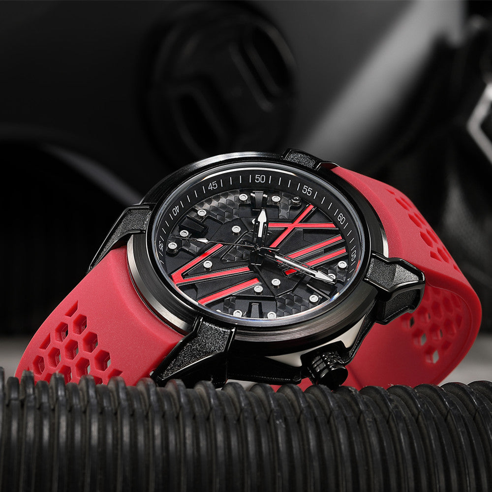 RUIMAS Men Sport Watches Top Brand Quartz Watch Waterproof Wristwatch Silicone Strap Clock Chronograph Relogio Masculino 332