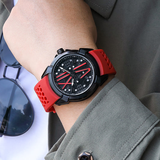 RUIMAS Men Sport Watches Top Brand Quartz Watch Waterproof Wristwatch Silicone Strap Clock Chronograph Relogio Masculino 332