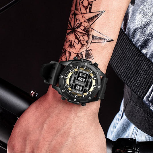 RUIMAS Mens Watches Roller Pointer Sports Quartz WristWatch Fashion  Luxury Silicone Strap Waterproof Relogio Masculino