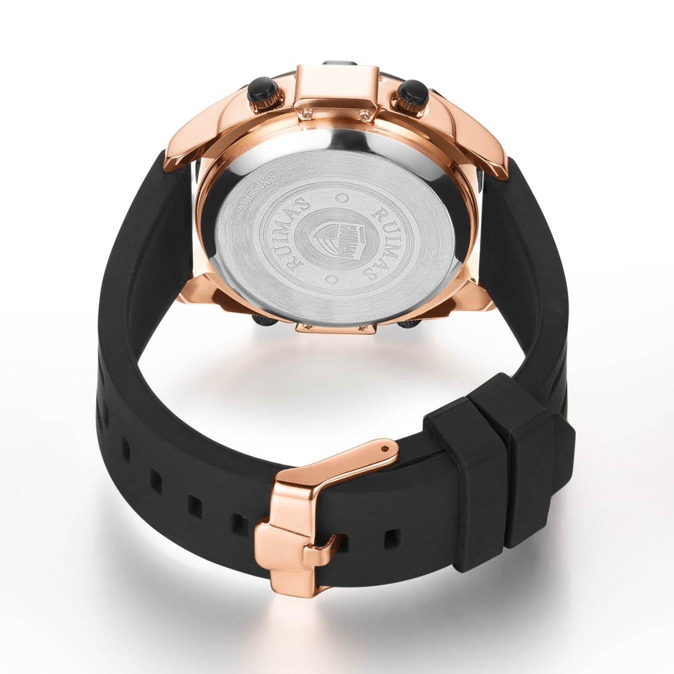 RUIMAS Mens Watches Roller Pointer Sports Quartz WristWatch Fashion Luxury Silicone Strap Waterproof Relogio Masculino 553