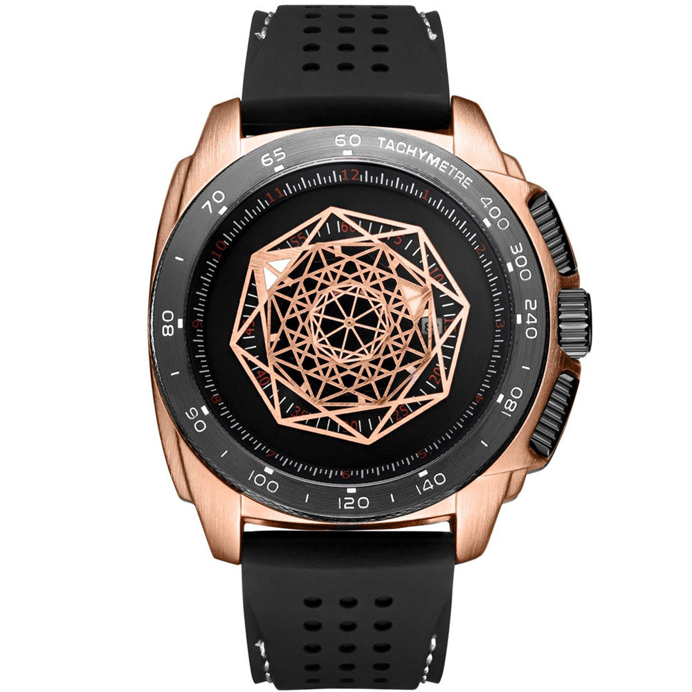 RUIMAS Men Silicone Band Quartz Casual Wrist Watches Large Dial Sport Military Watch Clock Luminous Waterproof Relogio Masculino