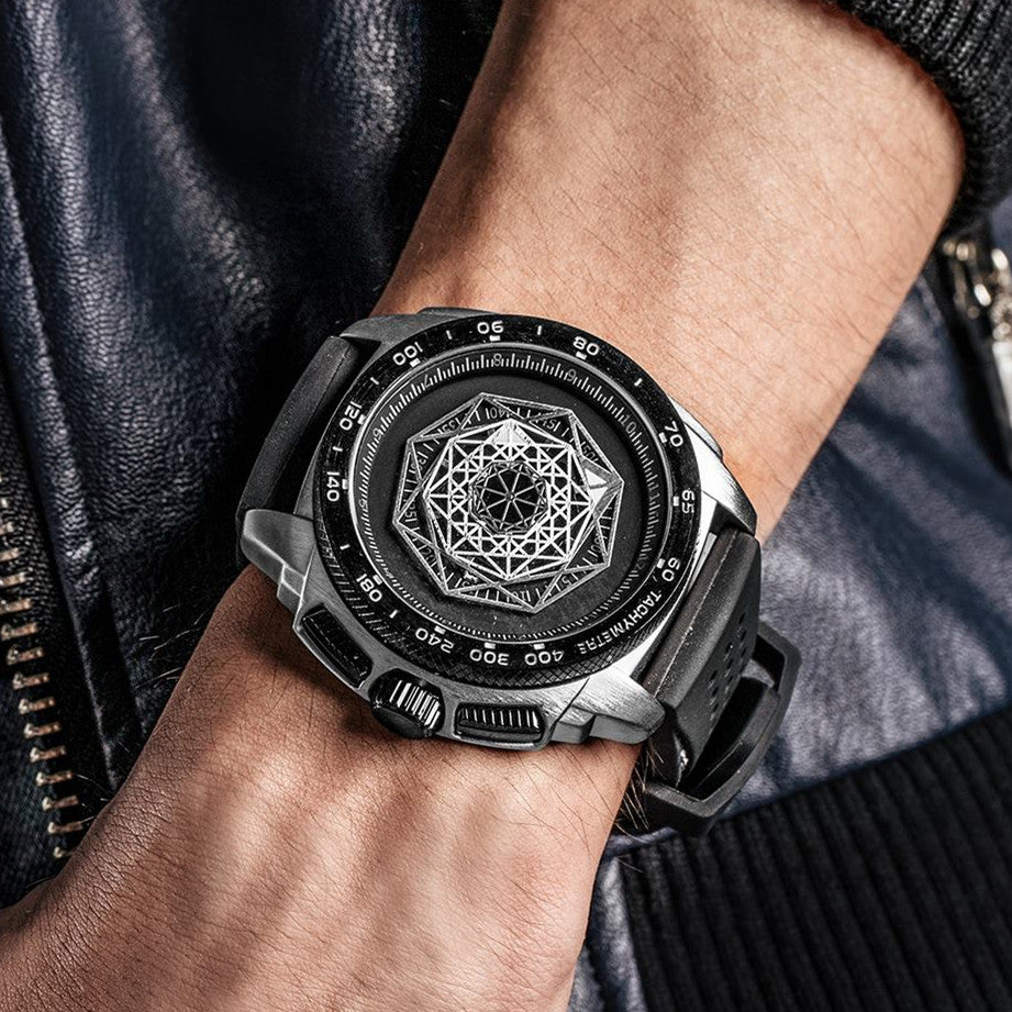 RUIMAS Men Silicone Band Quartz Casual Wrist Watches Large Dial Sport Military Watch Clock Luminous Waterproof Relogio Masculino