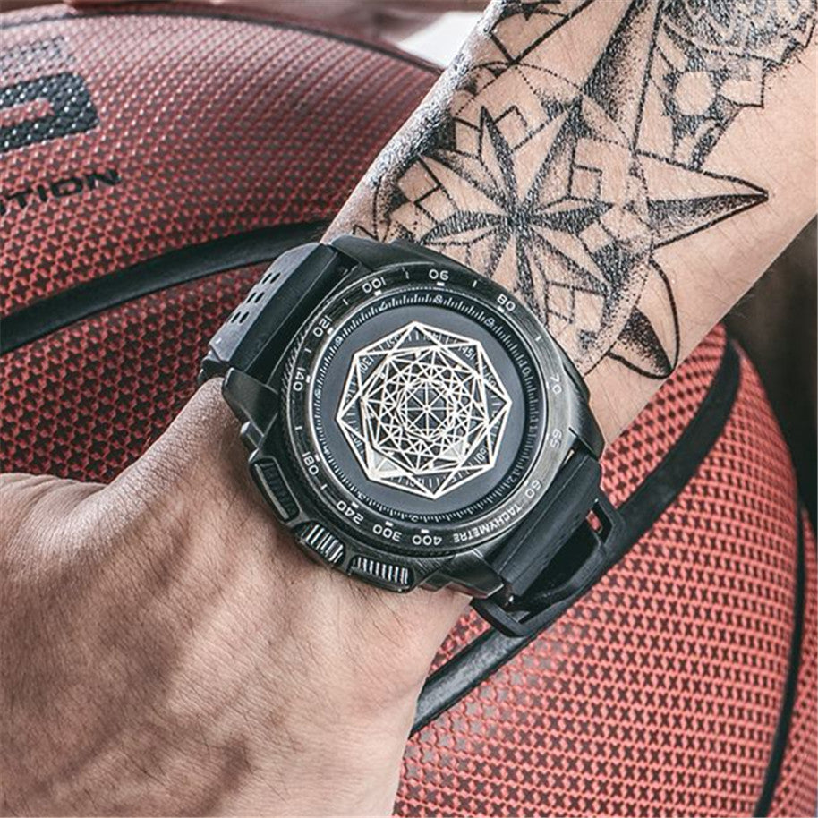 RUIMAS Men Silicone Band Quartz Casual Wrist Watches Large Dial Sport Military Watch Clock Luminous Waterproof Relogio Masculino