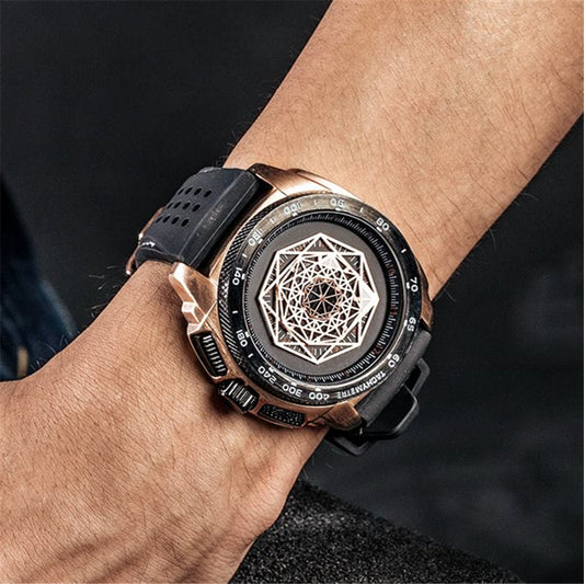RUIMAS Men Silicone Band Quartz Casual Wrist Watches Large Dial Sport Military Watch Clock Luminous Waterproof Relogio Masculino