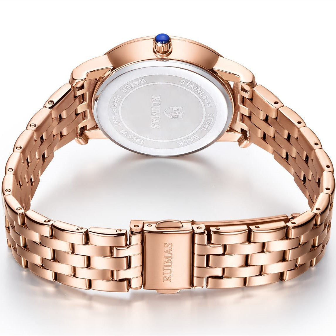 RUIMAS Luxury Women's Wrist Watch Top Brand Fashion Diamond Ladies Quartz Watches Stainless Steel Female Clock Reloj Mujer 556