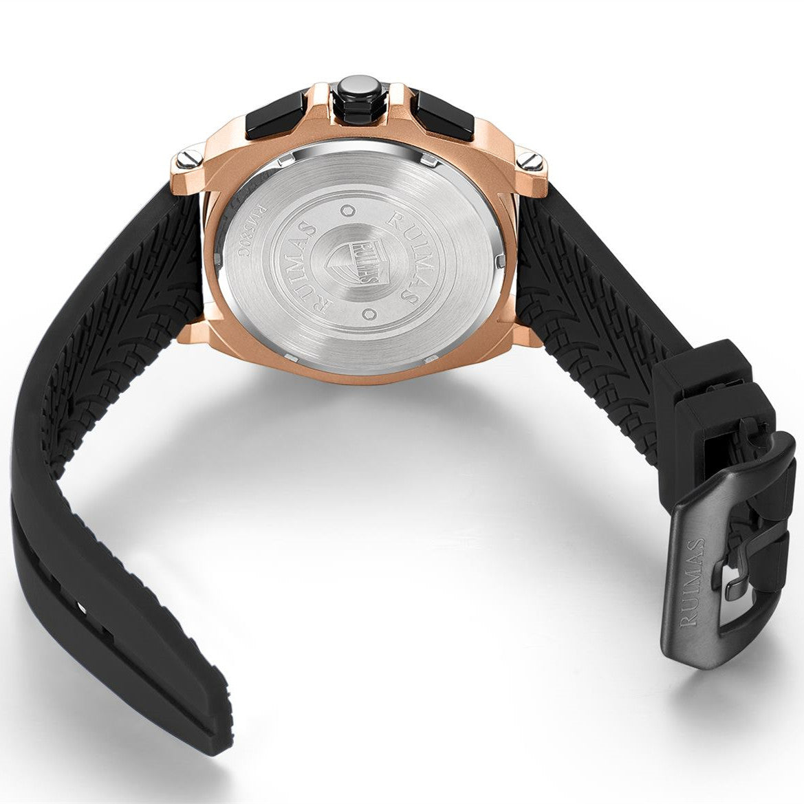 RUIMAS Relogio Masculino Luxury Silicone Band Large Dial Mens Sports Watch Waterproof Luminous Date WristWatch Quartz Clock