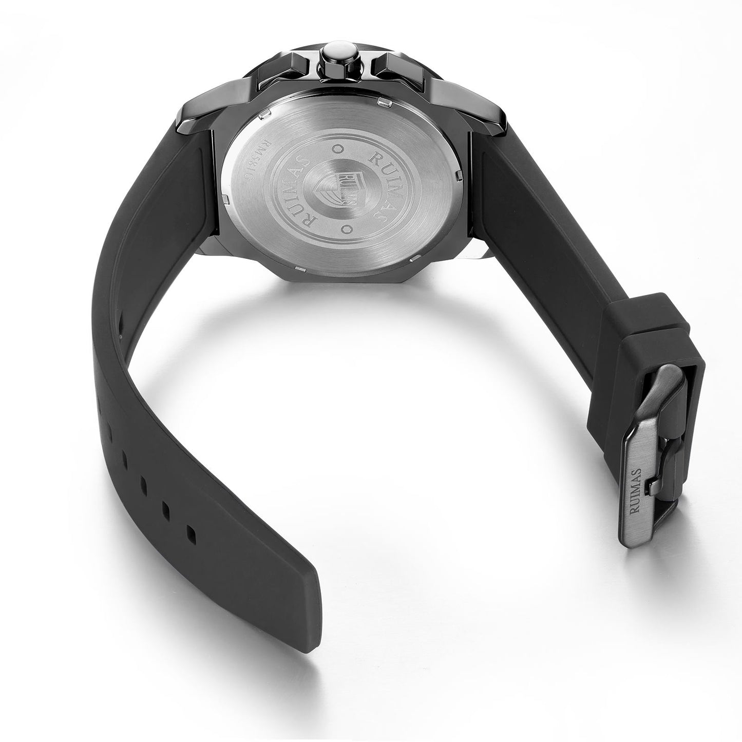 RUIMAS Sports Watches for Men Casual Luxury Quartz Wristwatch Calendar Luminous Silicone Chronograph Clock reloj hombre 581