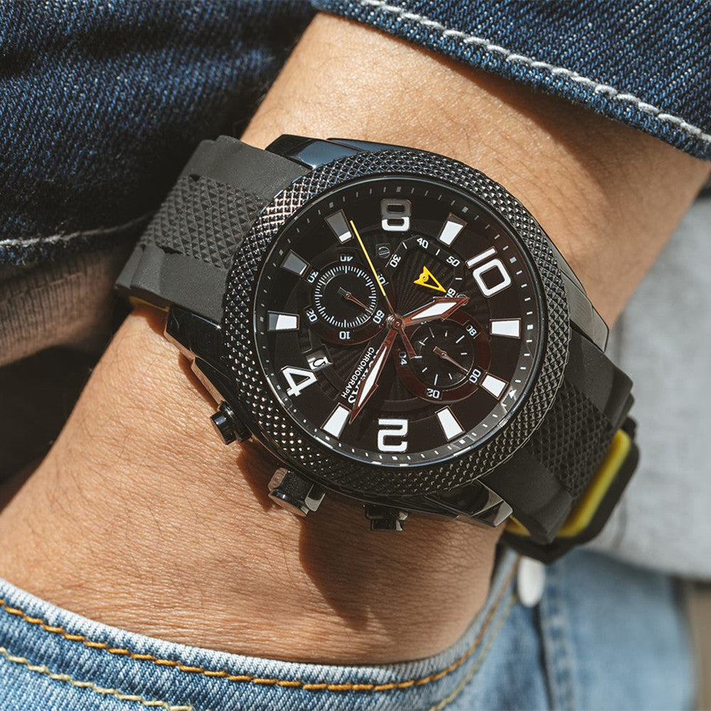 RUIMAS Fashion Watches for Men Luxury Large Dial Quartz Sports Chronograph Clock Luminous Date Casual WristWatch Reloj Hombre