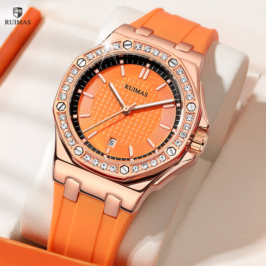 RUIMAS Women Bracelet Quartz Watches Luxury Fashion Ladies Diamond Large Dial Female Elegant Wristwatches Clock Montre Femme