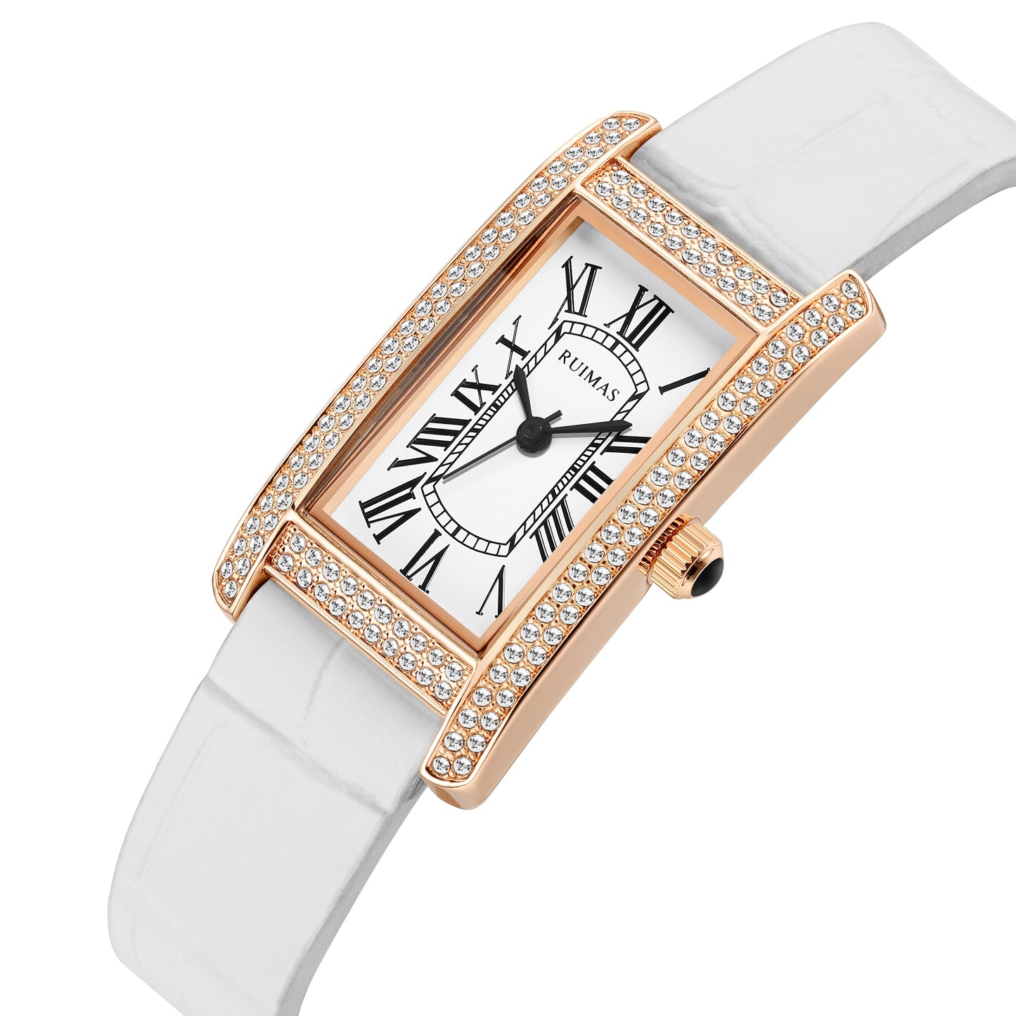RUIMAS Brand Wrist Watches For Women Square Rose Gold WristWatch Fashion Luxury Leather Female Casual Ladies Quartz Watch Clock